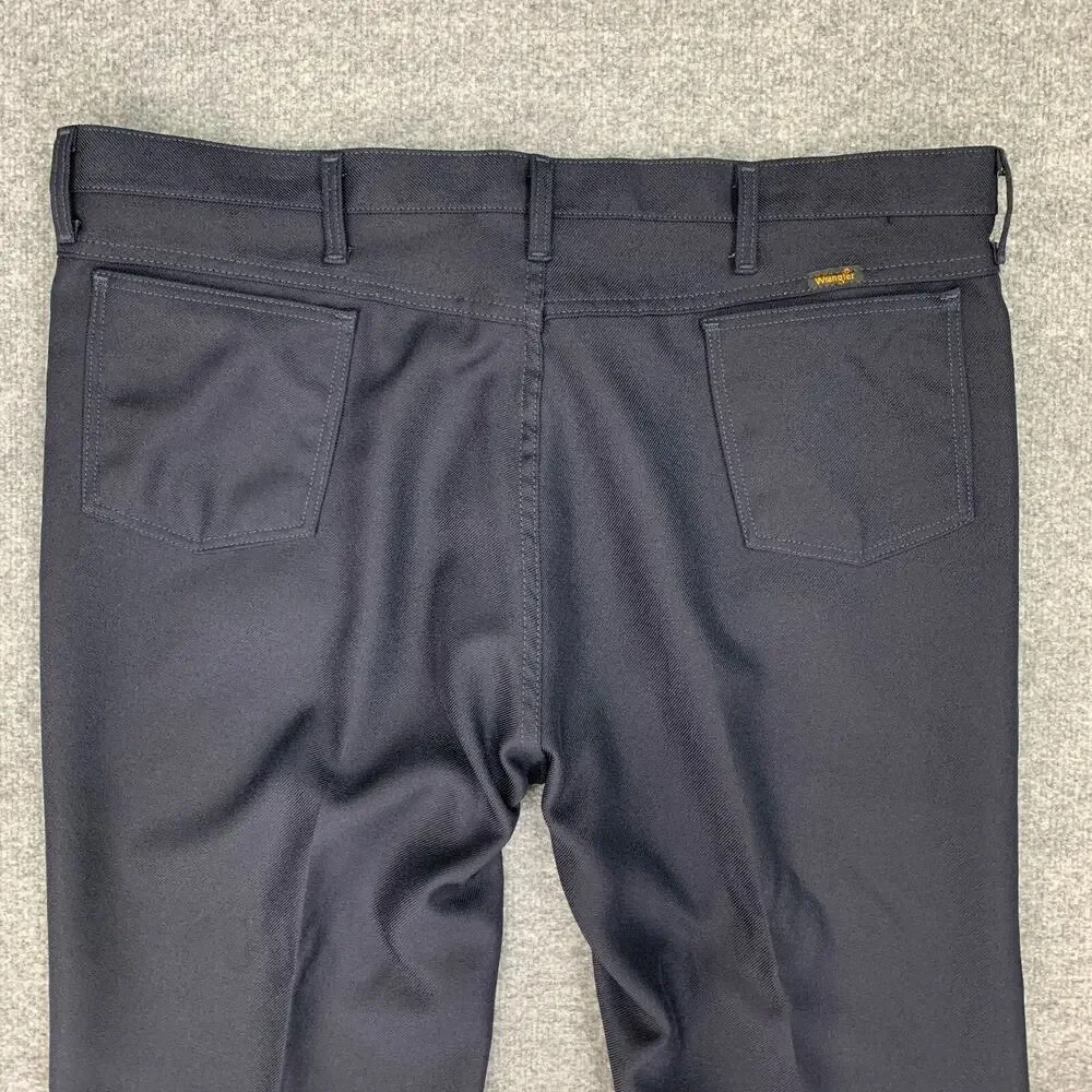 Vintage Wrangler Pants Mens‎ 44 Indigo Wrancher Straight High Rise Dress Western